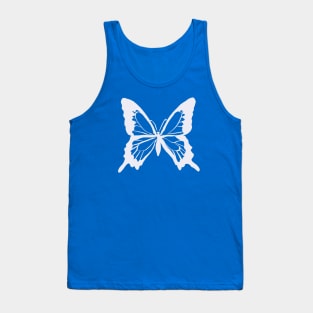 White Butterfly Tank Top